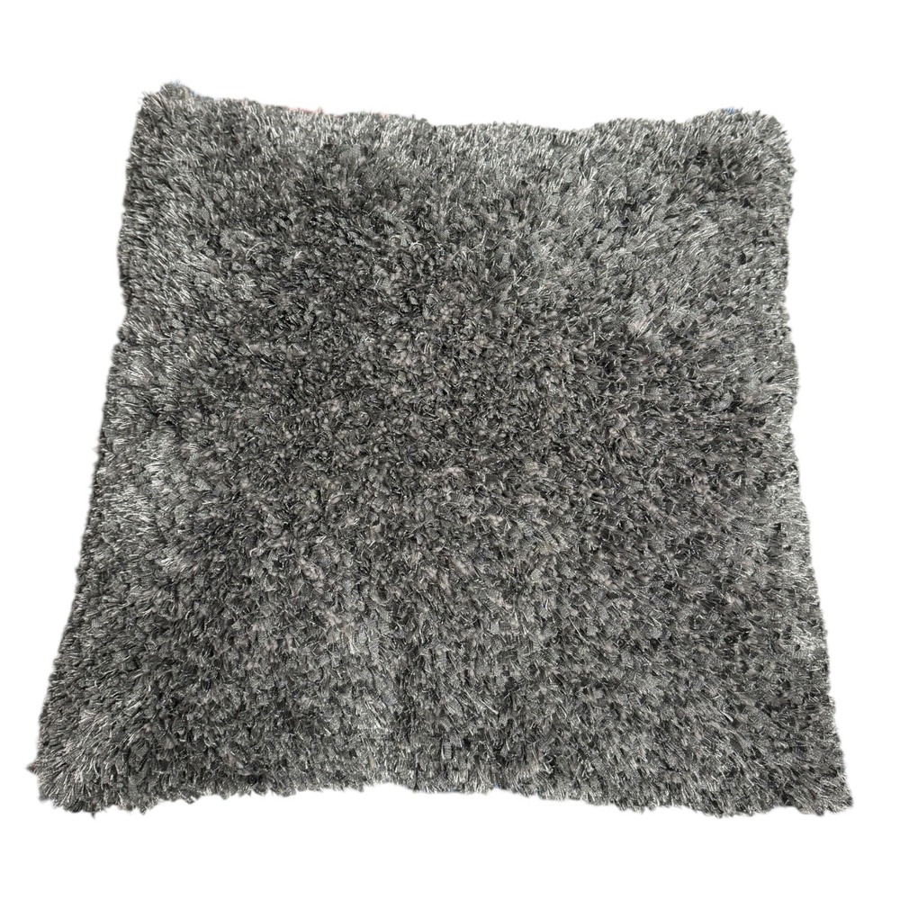 Moove Shag Throw Pillow Decorative‎ Accent Pillow Soft Plush Gray WPP3